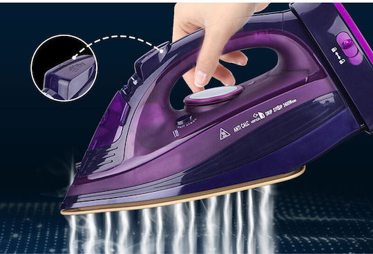 Raf Dampfbügeleisen 2400W mit Antihaftsohle Purple