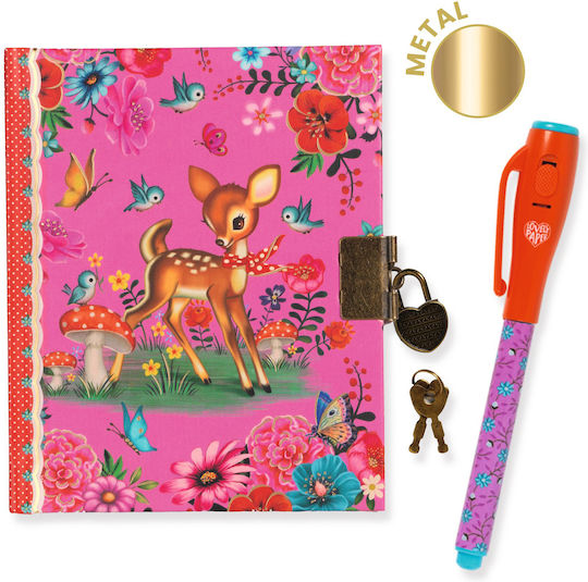 Djeco Diary with Lock Magic Marker Deer