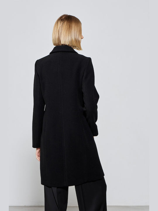 Passager Women's Coat with Buttons black