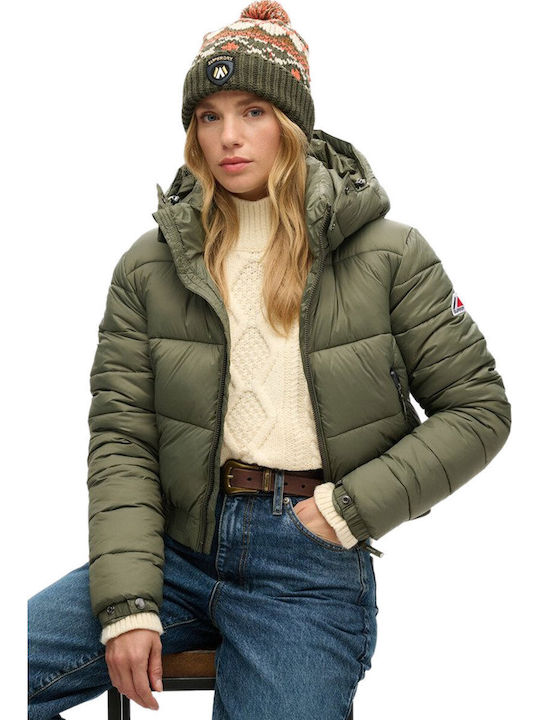 Beanie Γυναικείος Σκούφος Πλεκτός σε Χακί χρώμα