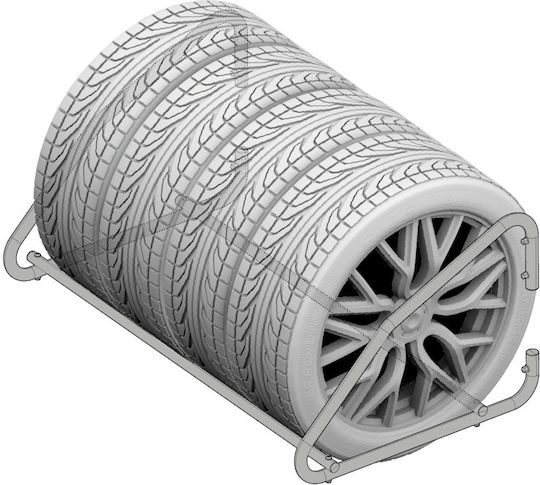 Lampa Wall Mount Tire Rim Supports XL 150kg Max 128x75x56cm Φ3.2cm Installation Kit Lampa 1 Piece L1597.0