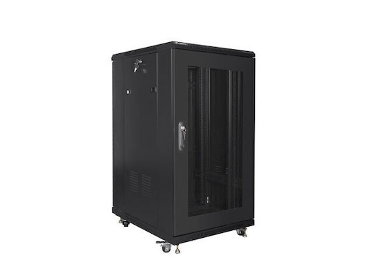 Lanberg Επιδαπέδια Καμπίνα Rack 22U Λευκό FF01-6822-23B