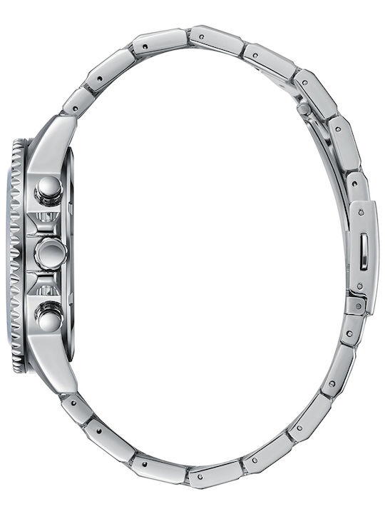 Slazenger Herrenuhr 44mm Batterie mit Silber Metallarmband