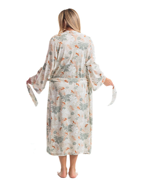 Monamise Nightdress with Maternity Robe & Nursing in Green color