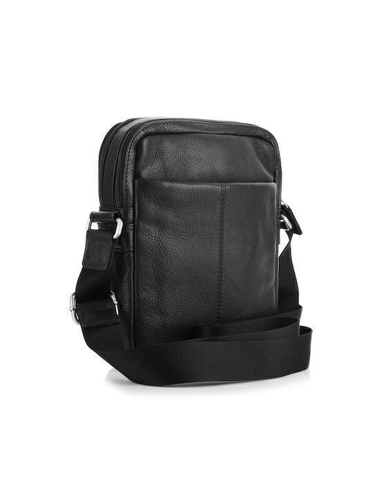 Leather Men's Bag Shoulder / Crossbody Black