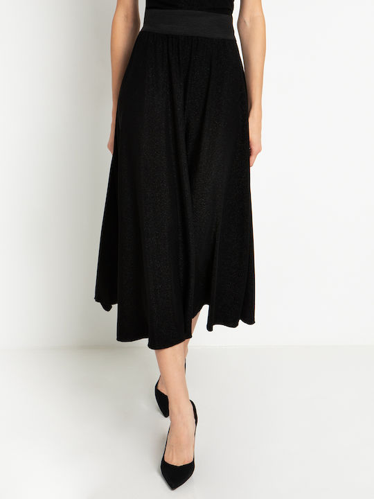 Toi&Moi Midi Skirt Cloche in Black Color