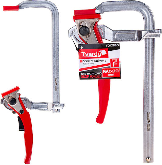 F-type Carpentry Clamp Ratchet 160 X 80 Mm Tvardy T00580