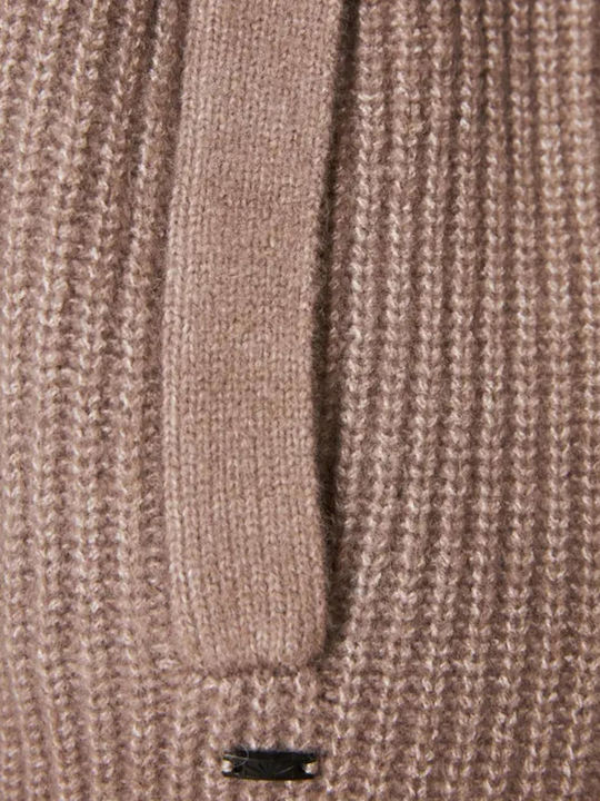Men's Knitted Cardigan Cigar Mel Beige