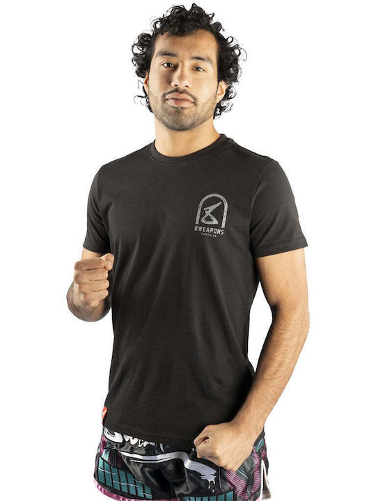 8 Weapons Short Sleeve Shirt 8010054 for Muay Thai Black