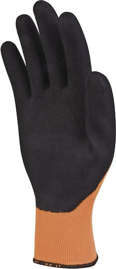 Waterproof Gloves for Work Orange Nitrile/Polyester 1pcs