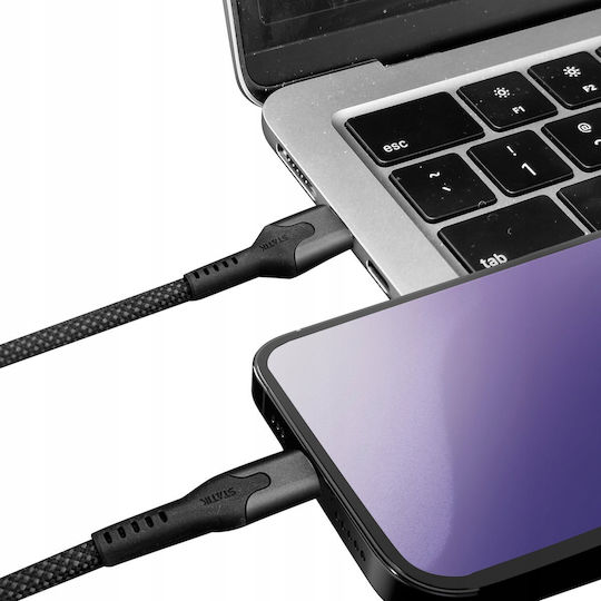 Magnetic / Braided / Retractable USB-A to Lightning Cable Black 2m (PUP-0470-6FT-AL)