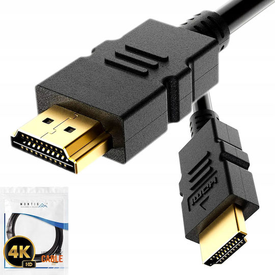 Montis Hdmi-hdmi 2.0 HDMI 2.0 Premium High Speed 4K 60Hz HDR Cable HDMI male - HDMI male 2m Μαύρο