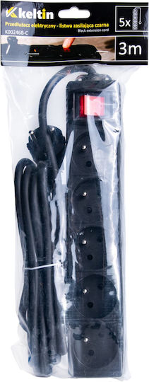 Keltin Power Strip 5 Positions with Switch and Cable 3m