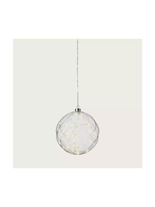 Hanging Ball Ornament Ornament Glass Illuminated 20cm