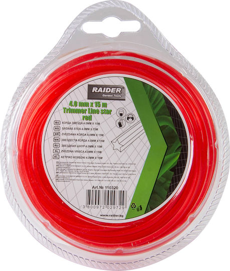 Fir String Brush Cutter 4 Mm X 15 M Red Raider Garden Tools 110320