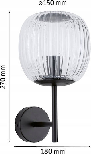 Paulmann Bath Lamp Bathroom with Socket E14 Black