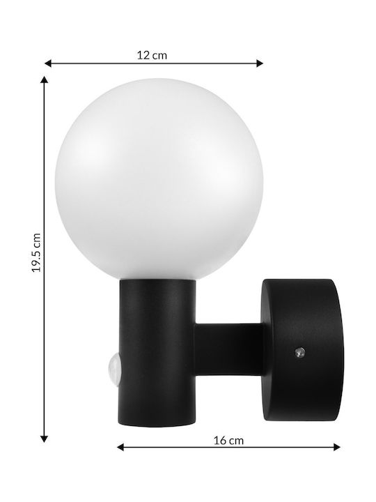 Rezistent la apă Corp de iluminat de Exterior cu LED Integrat în Culoare Negru
