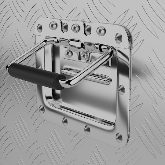 Aluminium-Werkzeugtransportkiste mit Schlüsselschloss 150 L 124 x 38,5 x 38,5 cm