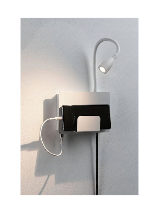 Lamp Wall Socket with Integrated LED and Warm White Light