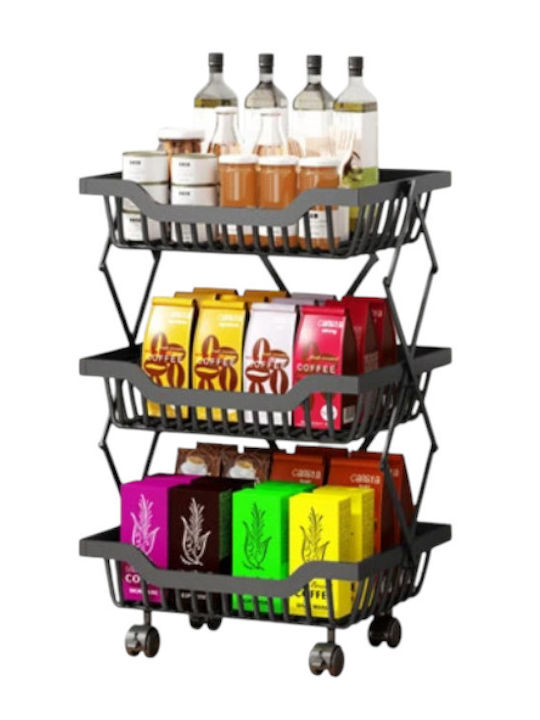 Metal Cupboard Shelf 35x27x7.5cm Black
