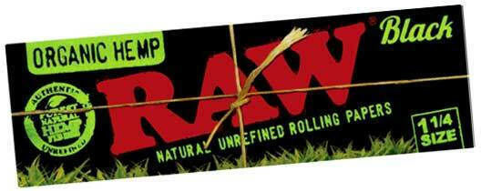 Raw Organic Hemp Black Χαρτάκια Στριφτού Τσιγάρου 1+1/4 50 φύλλα 1τμχ