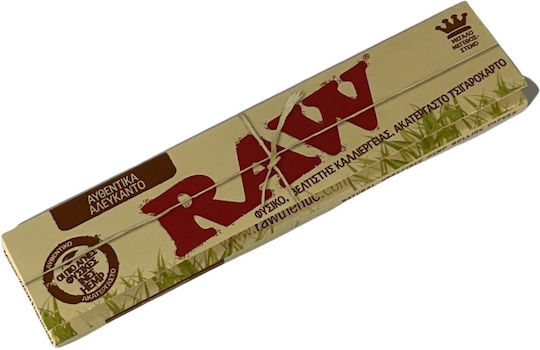 Raw Organic Hemp Cigarette Rolling Papers Slim King Size with Cone Tips 32 sheets 1pcs