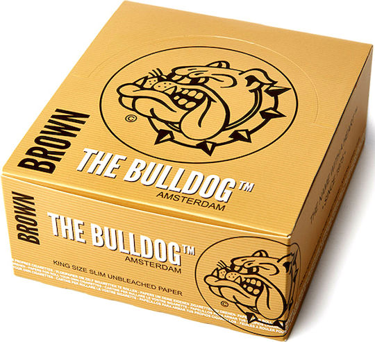 The Bulldog Amsterdam Brown Χαρτάκια Στριφτού Τσιγάρου Slim King Size 33 φύλλα 50τμχ
