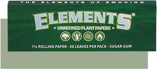 Elements Green Χαρτάκια Στριφτού Τσιγάρου 1+1/4 50 φύλλα 1τμχ