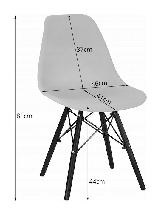 Osaka Kitchen Polypropylene Chair Dark Grey