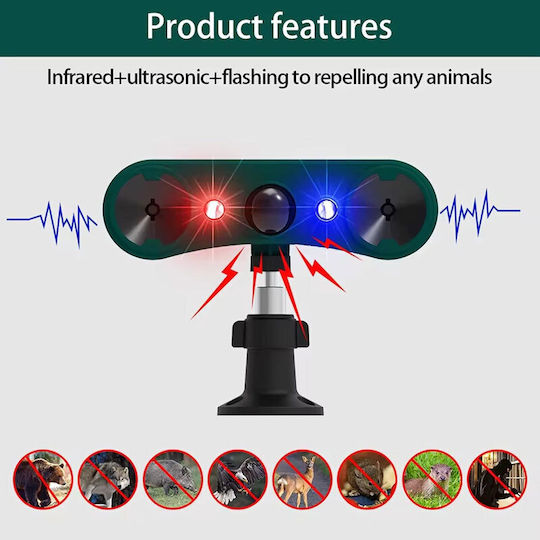Repeller Ultraschallabwehrgerät Nagetiere / Katzen Solar