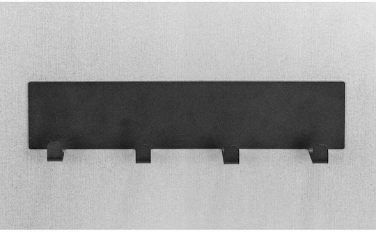 Wenko Άγκιστρο Μπάνιου Μονό με Βίδες ​30x6.5cm Μαύρο