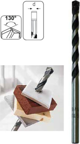 Helix Tiger Diamond Drill Bit for Multiple Materials 6mm Diamond Drill for Masonry 6x100mm