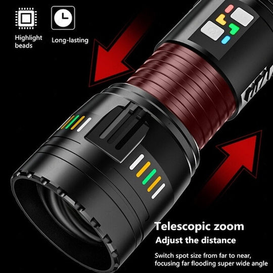 X-Balog Επαναφορτιζόμενος Φακός Κεφαλής LED IP67 με Μέγιστη Φωτεινότητα 40000lm