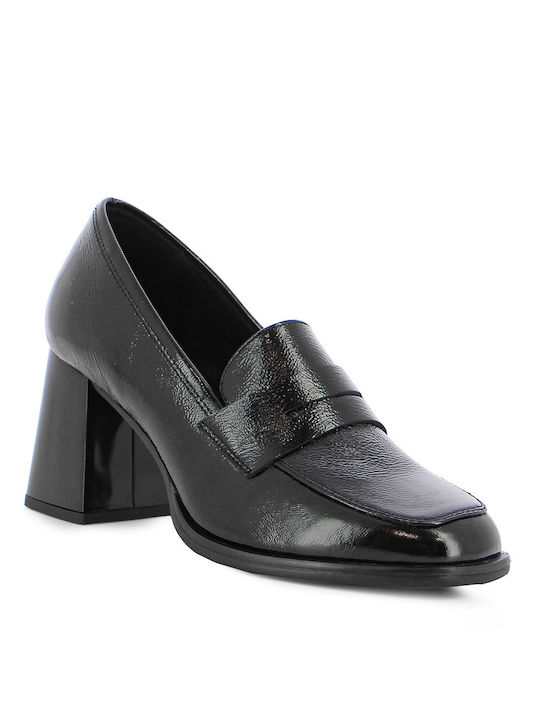 Ragazza Patent Leather Black Medium Heels