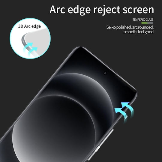 3D Tempered Glass Negru (Xiaomi 14 Ultra)