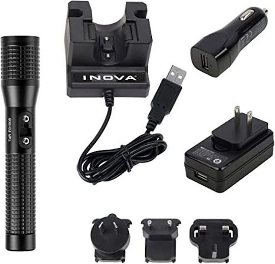 Niteize Rechargeable Flashlight LED with Maximum Brightness 1300lm Inova T4r Rech Flashlight