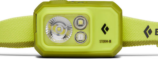 Black Diamond Lumină de lucru și de sit, cu baterie Lanternă Frontală LED IP67 cu Luminozitate Maximă 500lm Storm R Galben