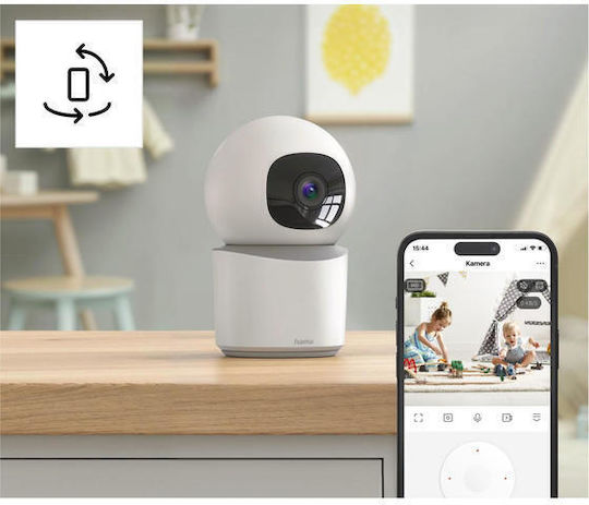 HAMA 00176652 IP Камера за наблюдение Wi-Fi Full HD 1080p с Двупосочна Комуникация