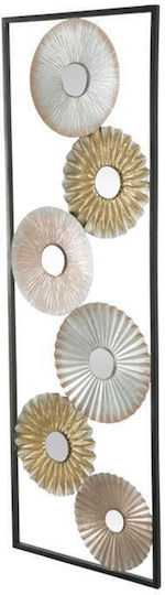 Mauro F Διακοσμητικό Τοίχου Πολύχρωμο από Μέταλλο 31x1.8x90cm