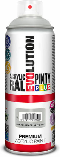 Pinty Plus Spray Paint Acrylic with Matt Effect Gray RAL 7035 400ml