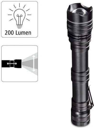 HAMA Taschenlampe LED mit maximaler Helligkeit 200lm Schwarz