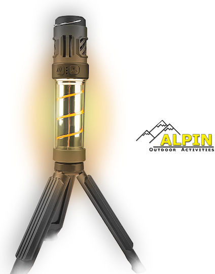 Alpin Επαναφορτιζόμενος Φακός LED IP66 με Μέγιστη Φωτεινότητα 400lm