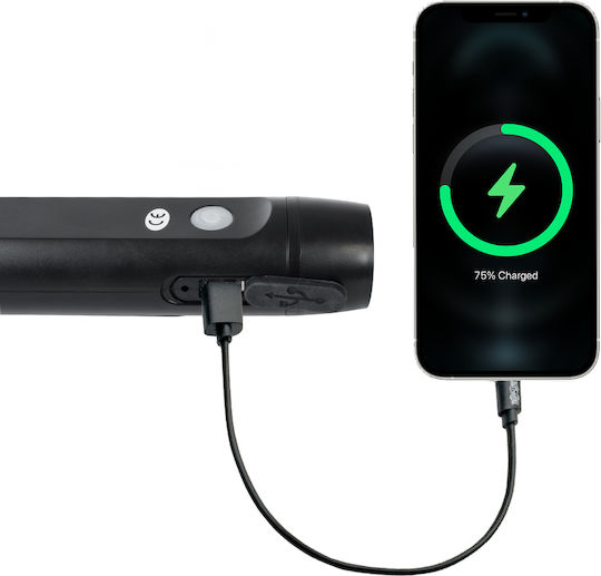 GloboStar Επαναφορτιζόμενος Φακός LED IP54 με Μέγιστη Φωτεινότητα 240lm 100τμχ