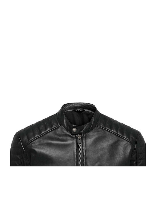Leather Jacket Biker Black