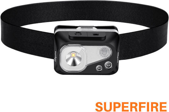 Superfire Rechargeable Head LED Flash Light IP67 With Maximum Brightness 320lm