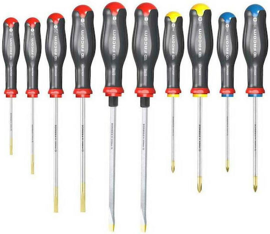 Facom Set 10 Electrician Screwdrivers with 10 Interchangeable Tips