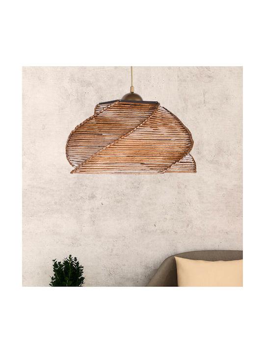 HomeMarkt Ρυθμιζόμενο Κρεμαστό Φωτιστικό Καφέ Boho με Ντουί E27 36εκ.