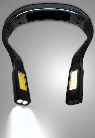 Rechargeable Neck Flashlight LED IP44 with Maximum Brightness 200lm Black