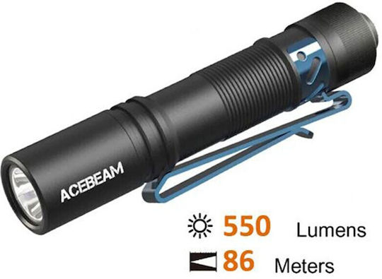 Acebeam Επαναφορτιζόμενος Φακός LED IP68 με Μέγιστη Φωτεινότητα 600lm