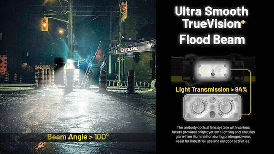 NiteCore Rechargeable Headlamp LED IP68 Dual Function with Maximum Brightness 1800lm NU53 Black
